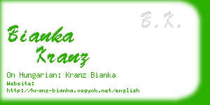 bianka kranz business card